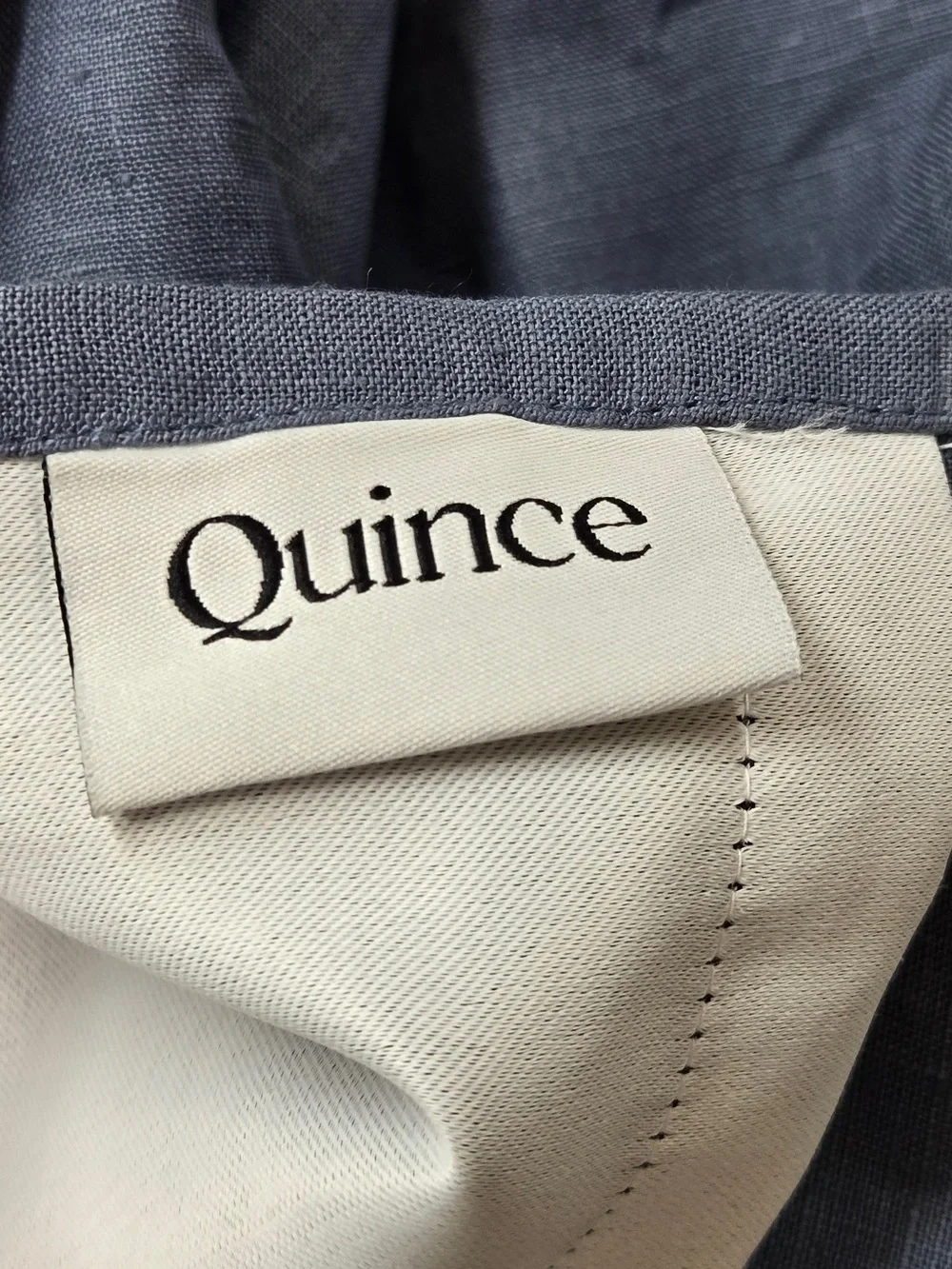 NWT QUINCE Set Of 2 48x84 European Linen True Blackout Curtains Chambray 9080